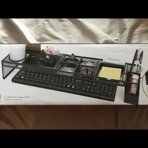 Metal desktop charging station & organizer